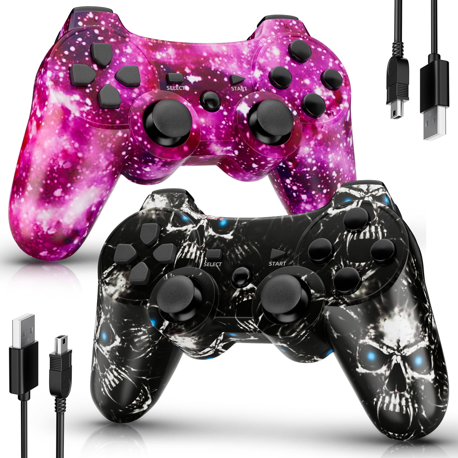 CHENGDAO 2-Pack Wireless Joysticks Video Game Controllers for P3/PC, Gift Set
