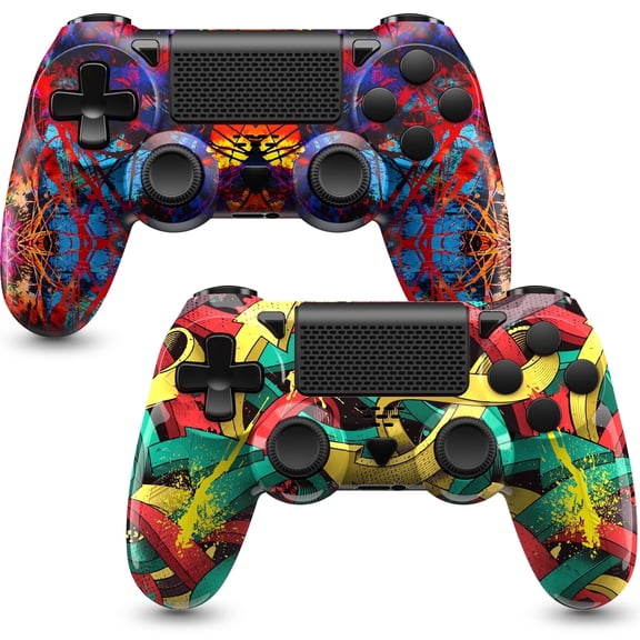 2 Pack Controller for PS4, Support Turbo Function Compatible with PlayStation 4 /Slim/Pro/Windows PC