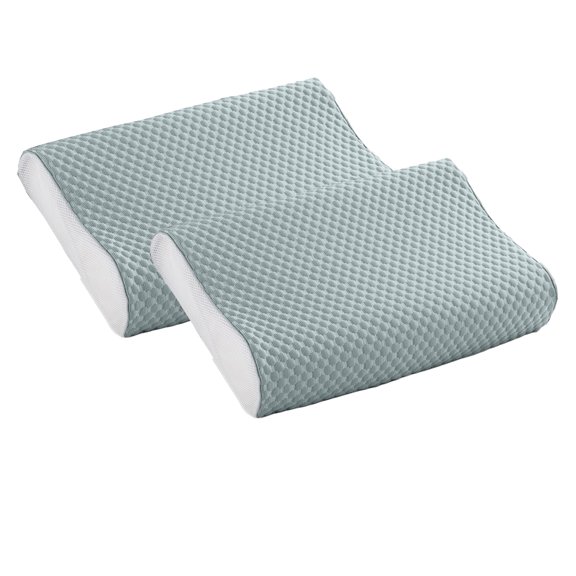 2 Pack Cool Down Ice Silk Pillowcases Breathable Polyester Covers For Memory Foam Latex Pillows Green