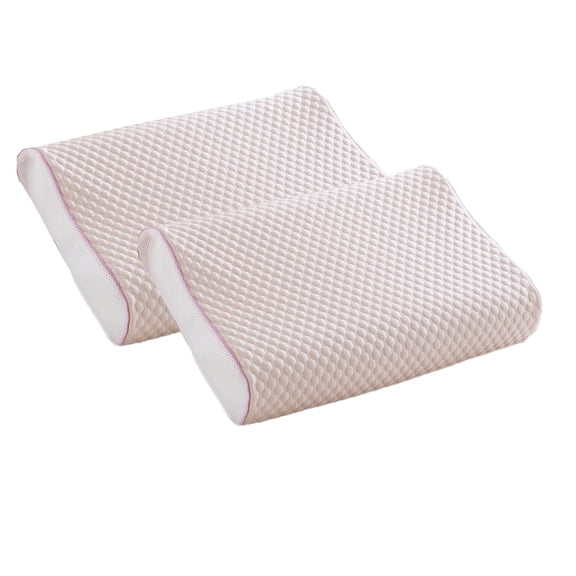 2 Pack Cool Down Ice Silk Pillowcases Breathable Polyester Covers For Memory Foam Latex Pillows Pink
