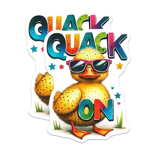 (2 Pack) Cool Duck Magnets - Quack On Decor - Cute Animal Art Magnets - 5" On Longest Side - for Cars, Fridges, Toolboxes - Made in USA - MAG6365