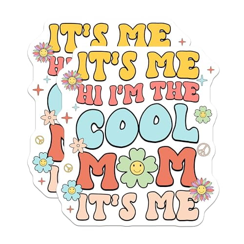 (2 Pack) Cool Mom Magnets Magnets - Fun Refrigerator Accessories - Cute Kitchen Decor - 5" On Longest Side - Made in USA - Sticks to Refrigerators & Metal Surfaces - MAG8919