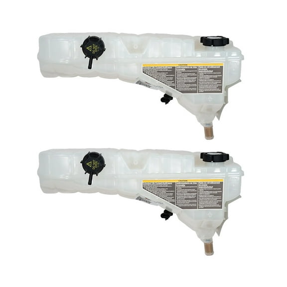 2 Pack Coolant Overflow Reservoir Bottle Tank w/ Sensor and Cap Compatible w/ Kenworth and Peterbilt Truck Models, /CAT Engines Replaces N5346001, 603-5403