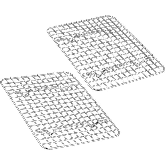 2-Pack Cooling Rack, 9.84*7.48 inch Large Baking Rack Fits Half Sheet Pans, Oven Safe Stainless Steel Wire Rack for Cooking, Roasting & Drying Casewin(Rectangle)