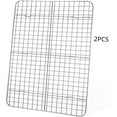 thumbnail image 1 of 2-Pack Cooling Racks for Baking, Stainless Steel Wire Rack Baking Rack Oven Rack Cookie Rack, Oven Safe, Rust-Resistant Rack for Cooking, Baking, Roasting and Grilling- Fit Half Sheet Pan, 1 of 5