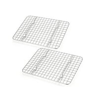 2-Pack Cooling Racks for Baking,Topboutique Stainless Steel Wire Oven Rack Fits Sheet Pan for Cake/Cookies/Cooking/Roasting/Grilling, Rustproof & Dishwasher Safe, 12 x 9 x 0.6 inch Rectangle