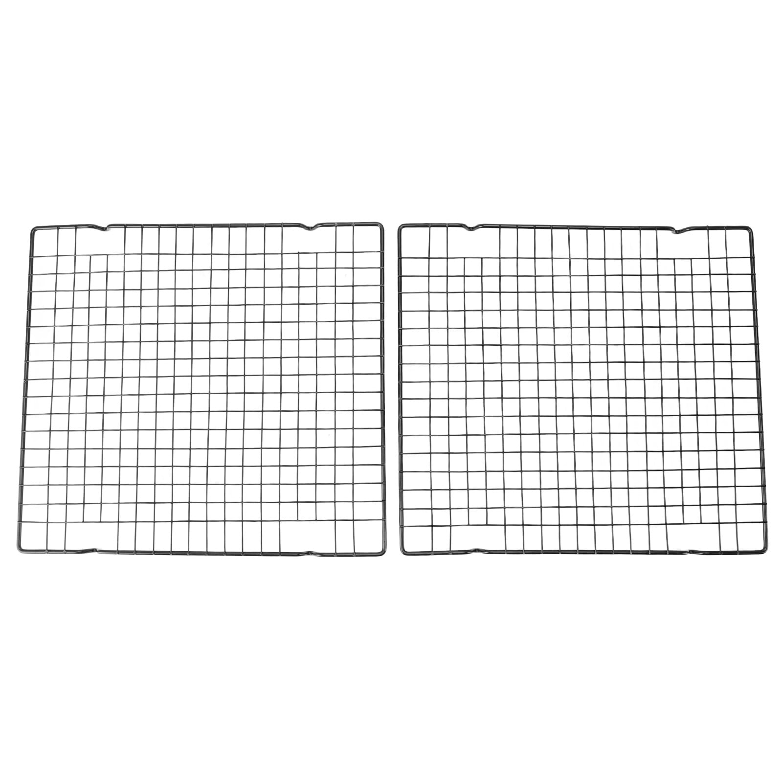 Square Grid Cooking Rack 2 Pack Cooling Racks Black Carbon Steel Nonstick Grid Wire Tray Oven ...