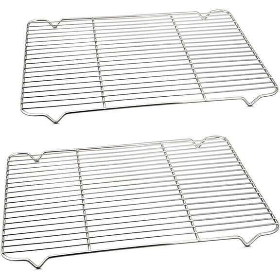 2 Pack Cooling Racks for Cooking and Baking, Topboutique Heavy Duty Wire Rack Baking Rack, 9.7" x 7.7" Cooling Rack Baking for Cake/Meat/Bread, Fits Small Toaster Oven, Dishwasher Safe