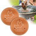 thumbnail image 1 of 2-Pack Copper Bird Bath Purification Disk 0.6mm Reinforced 99.99% Pure Copper Cleaning Disk with Triple-Point Support for Physical Safe Clean Water All-Season Universal Fit for Outdoor Birdbaths Bowl, 1 of 14