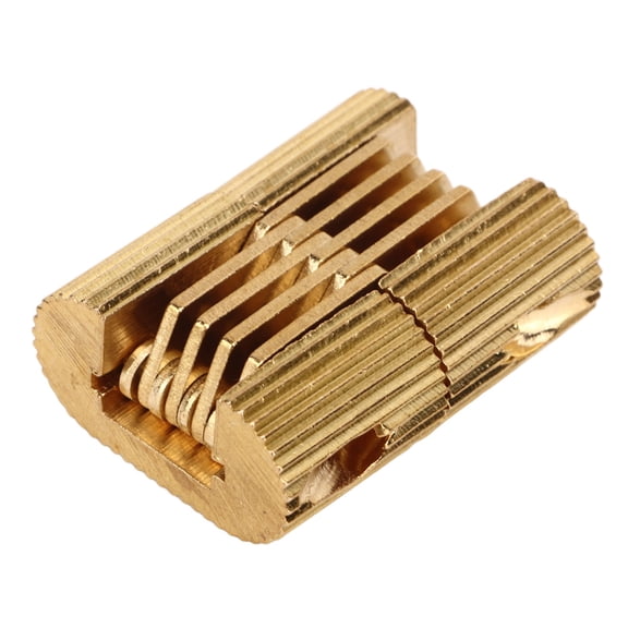 2-Pack Copper Concealed Hinges for Cabinet Doors and Gift Boxes - 180 Degree Swing with Laminated Link 2PCS Cabinet Door Gift Box