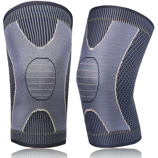 2 Pack Copper Knee Brace Sleeves, for Women & Men Arthritis Pain Relief