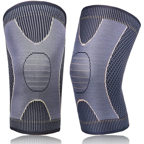 2 Pack Copper Knee Brace Sleeves for Women & Men Arthritis Pain Relief and Support Compression Knee Sleeve