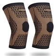 thumbnail image 1 of 2-Pack Copper Knee Support Sleeves – Non-Slip Design for Tendinitis, Meniscus Tear & Muscle Fatigue Relief, 1 of 6