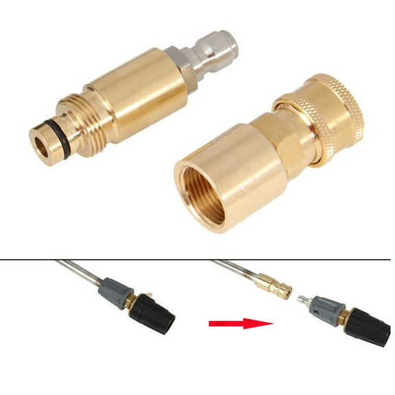 2 Pack Copper Quick Connector Hose Adapter For Karcher High Pressure Washer 1/4 Inch Fitting Leak Proof