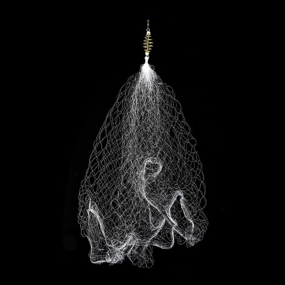 2-Pack Copper Spring Shoal Fishing Nets - 13# Mesh for Night Fishing