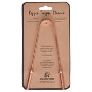 2 Pack Copper Tongue Cleaner Scraper with Handle Grips