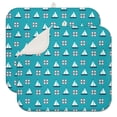 thumbnail image 1 of 2 Pack Coral & Shell Print Dish Drying Mats - Absorbent Microfiber Countertop Protector - Foldable Non-Slip Sink Mat with Maritime Theme, 1 of 6