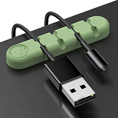 2 Pack Cord Organizer Holder Cable Management Clips for Power Cord USB Mouse Cable Wire PC Desk nightstand Home Office