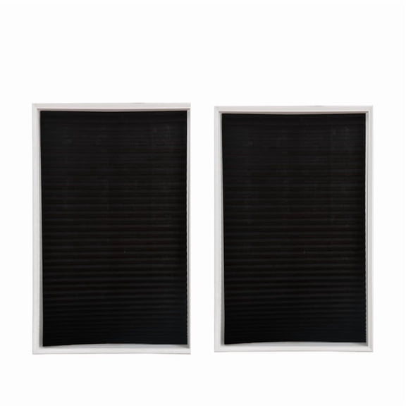 2-Pack Cordless No Drill Pleated Paper Blinds, Self Adhesive Clip On Stick On Temporary Blinds, Cut to Size Window Door Shades for Home Nursery Bedroom Kitchen Bathroom