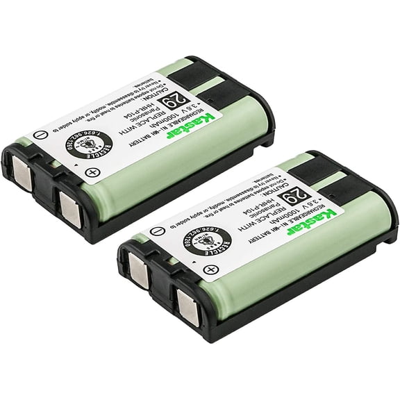 2 Pack Cordless Phone Battery for HHR-P104 HHR-P104A Type 29, KX-FG6550 KX-FPG391 KX-TG2388B KX-TG2396 and More