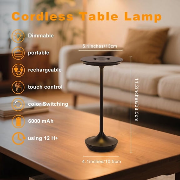2 Pack Cordless Rechargeable Table Lamps