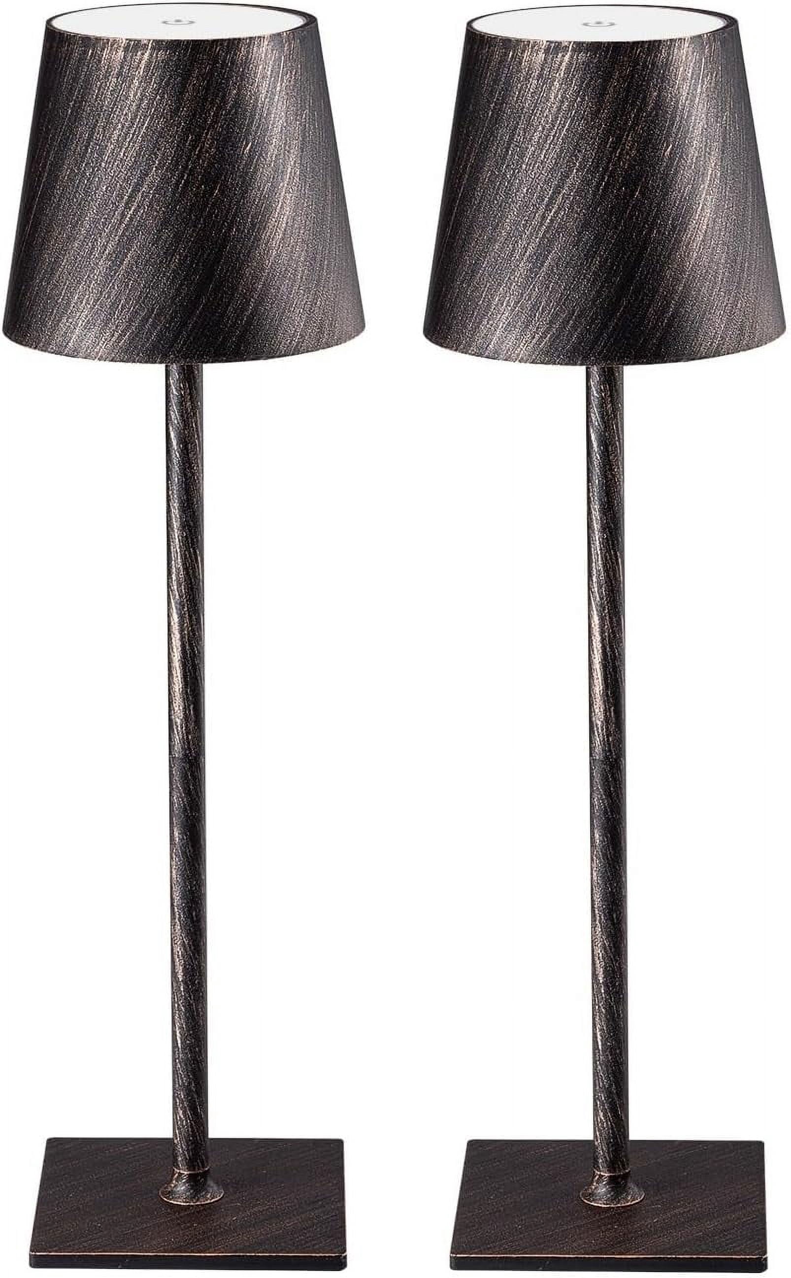 Irotine Cordless LED Table Lamp – 2 Pack, Rechargeable, Dimmable, Gold Finish For Home & Camping - View #2