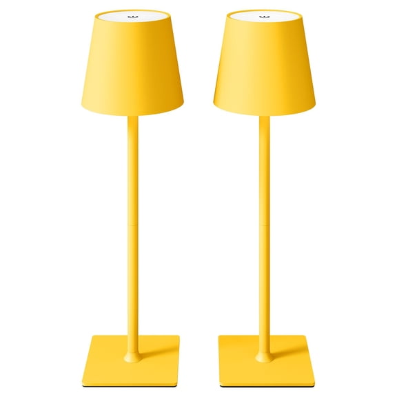 2 Pack Cordless Table Lamps 3 Colors Stepless Dimming 5000mah Rechargeable Led Desk Lamp For Bedroom/couple Dinner/desk/cafe/dining Room/terrace