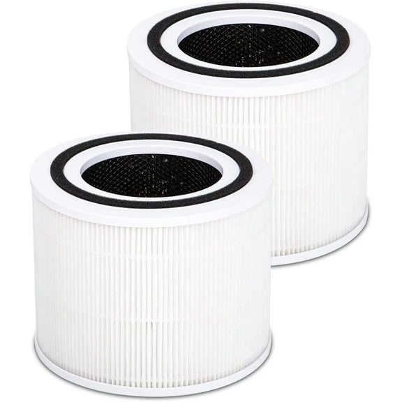 2 Pack Core 300 Replacement Filter for Levoit Core 300,Core 300S,Core 300-RAC Air Purifier,Replace Core300-RF,300-RF-PA,H13 Hepa and Activated Carbon Filter,White
