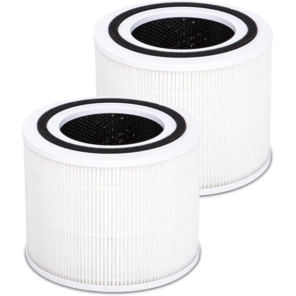 2 Pack Core 300 Replacement Filter for Levoit Core 300,Core 300S,Core 300-RAC Air Purifier,Replace Core300-RF,300-RF-PA,H13 Hepa and Activated Carbon Filter,White