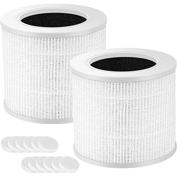 2 Pack Core Mini Filter H13 True HEPA Filters for Core Mini Core Mini-P Air Purifier Replacement Filter 3-in-1 HEPA, High-Efficiency Activated Carbon, Replace Part Core Mini-RF