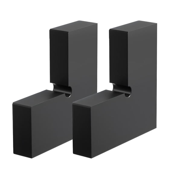 2 Pack Corner Connectors for Handrail, Extension Stair Railing Accessories, POM Hand Rail Connector Fittings for Rectangular Cable Railing, Deck Cable Rail System Outdoor, Matte Black, HT-05