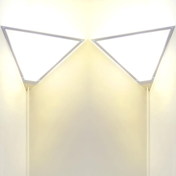 2 Pack Corner Light, Modern Corner Ceiling Light for Living Room, Bedroom, Office - White