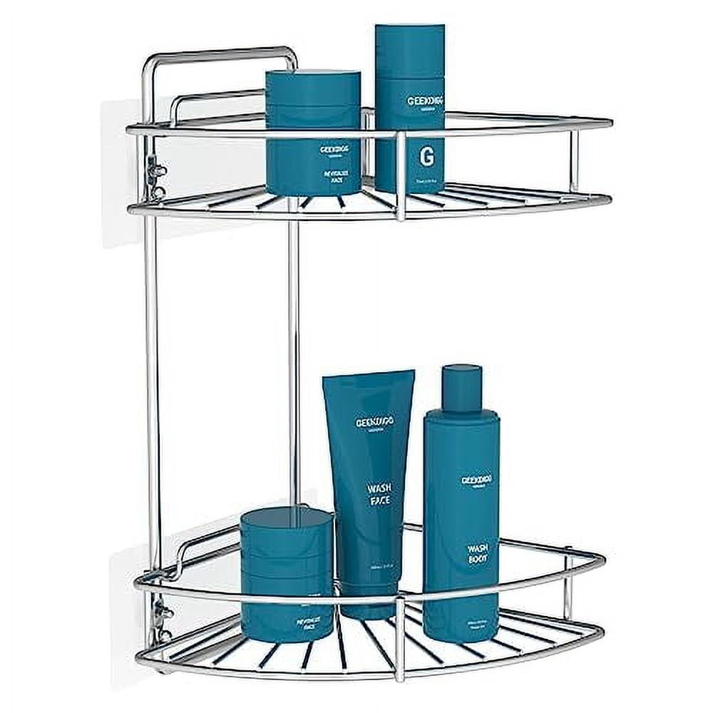 2 Pack Corner Shower Caddy, Adhesive Shower Shelves, Mounted Stainless