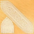 thumbnail image 1 of 2 Pack Cotton Crochet Lace Rectangular Doilies Table Dresser Scarf Décor, White 13" X 45", 1 of 7