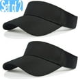 thumbnail image 1 of 2 Pack Cotton Sun Visor Hats, Adjustable Empty Top, One Size Sun Hat for Women and Men Golf Cycling Fishing Tennis Running, 1 of 6