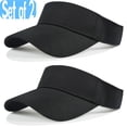 thumbnail image 1 of 2 Pack Cotton Sun Visor Hats, Adjustable Empty Top, One Size Sun Hat for Women and Men Golf Cycling Fishing Tennis Running, 1 of 6