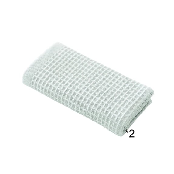 2-Pack Cotton Waffle Weave Towels – Soft, Absorbent, Quick-Drying Hand Towels for Bathroom, Kitchen & Home Use, Fiber-Free and Easy to Care For