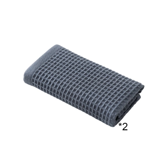 2-Pack Cotton Waffle Weave Towels – Soft, Absorbent, Quick-Drying Hand Towels for Bathroom, Kitchen & Home Use, Fiber-Free and Easy to Care For