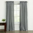 thumbnail image 1 of 2 Pack Country Chic Plaid Gingham Check Rod Pocket Window Curtain - Black, 84 in. Long, 1 of 4