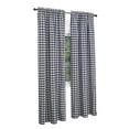 thumbnail image 1 of 2 Pack: Country Chic Plaid Gingham Check Rod Pocket Window Curtain - Navy, 84 in. Long, 1 of 1