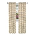 thumbnail image 1 of 2 Pack Country Farmhouse Basic Plaid Checkered Window Curtains - Taupe/Linen, 95 in. Long, 1 of 2