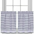 thumbnail image 1 of 2 Pack Country Farmhouse Plaid Checkered Café Tier Curtains - Assorted Colors, 1 of 1