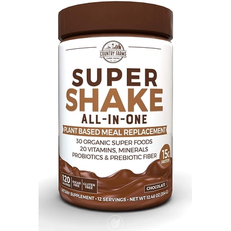 (2 Pack) Country Farms Super Shake Pwdr,Choc 12.48 Oz