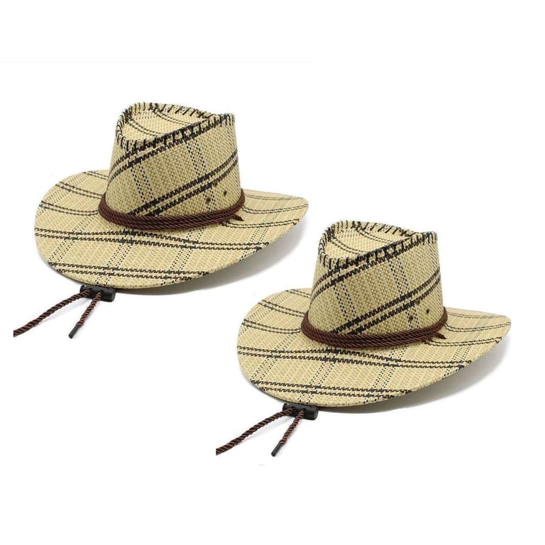 2 Pack) Cowboy Hat for Women Men DlY Western Cowgirl Hats  display picture 1