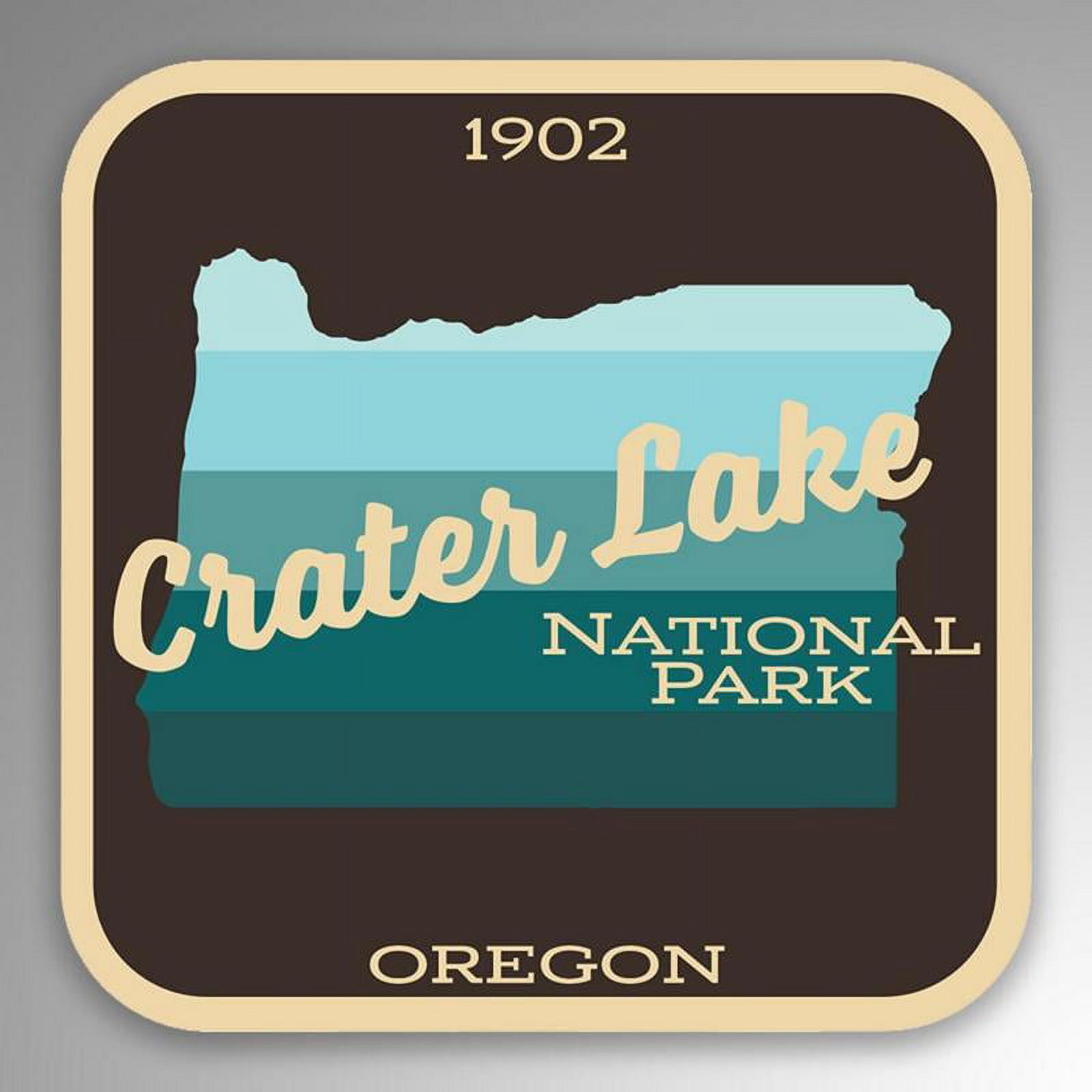 Crater Lake National Park Oregon In Mono Line Design For Badge T Shirt Sticker Illustration | Premium Vector - Foto 4