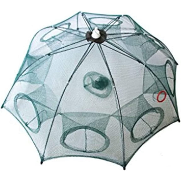 2 Pack Crawfish TrapCrab Fish Trap,Foldable Fishing Bait Trap Cast Net Cage with 18 Feets Nylon Rope for Catching Small Bait Fish Eels Crab Lobster Minnows Shrimp 2 Pack