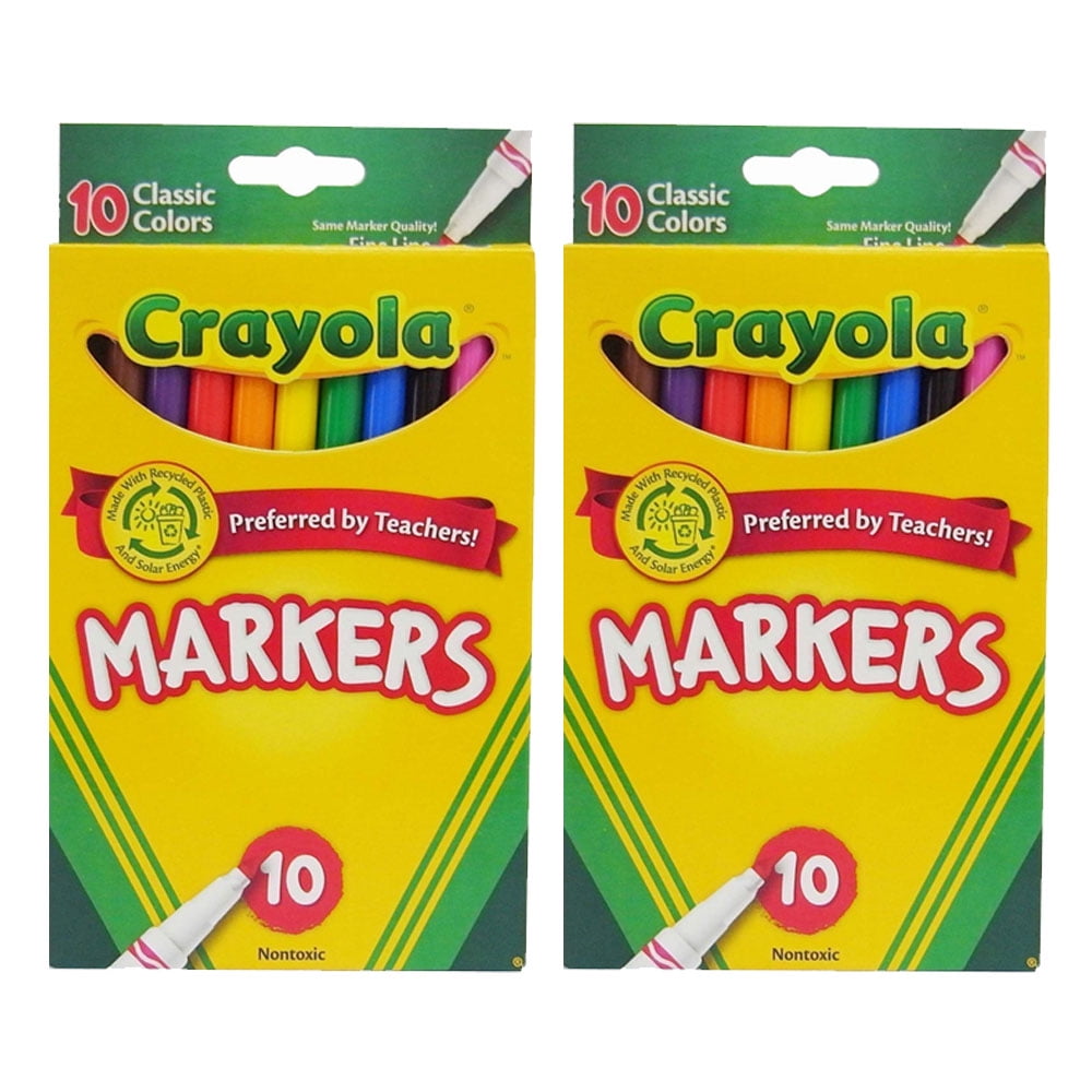 Crayola Broad Line Washable Markers, 20 Ct, School Supplies, Teacher  Supplies, Classic Colors, Child 