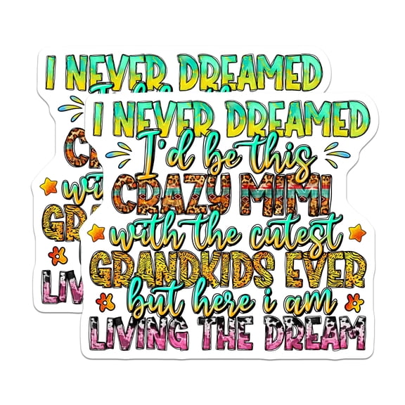 (2 Pack) Crazy Mimi Magnets - Cutest Grandkids Ever - Fun Grandma Accessories - 5 Inches On Longest Side - Thick Durable Magnet - Made in USA - MAG25894