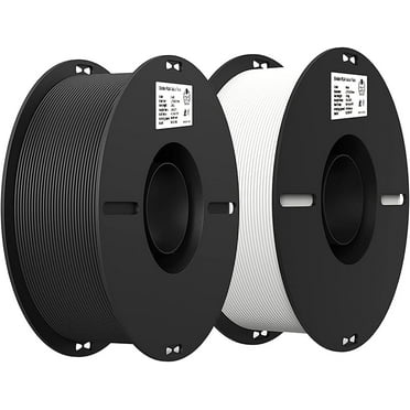 2-Pack Creality 3D Printer Filament, 1.75mm PLA Filament Bundle 2kg for 3D Printing, Ender PLA Filament No-Tangling, Strong Bonding & Overhang Performance, Accuracy +/- 0.02mm, Black & White