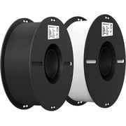 2-Pack Creality 3D Printer Filament, 1.75mm PLA Filament Bundle 2kg for 3D Printing, Ender PLA Filament No-Tangling, Strong Bonding & Overhang Performance, Accuracy +/- 0.02mm, Black & White